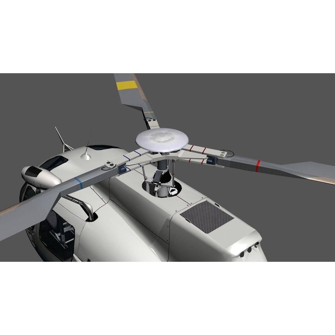 Helicopter 3D Model – Low Poly Game Ready Rigged Asset, FBX - View 6