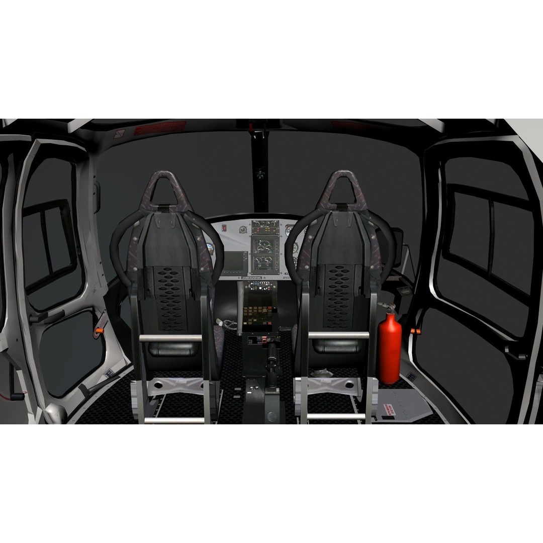 Helicopter 3D Model – Low Poly Game Ready Rigged Asset, FBX - View 8