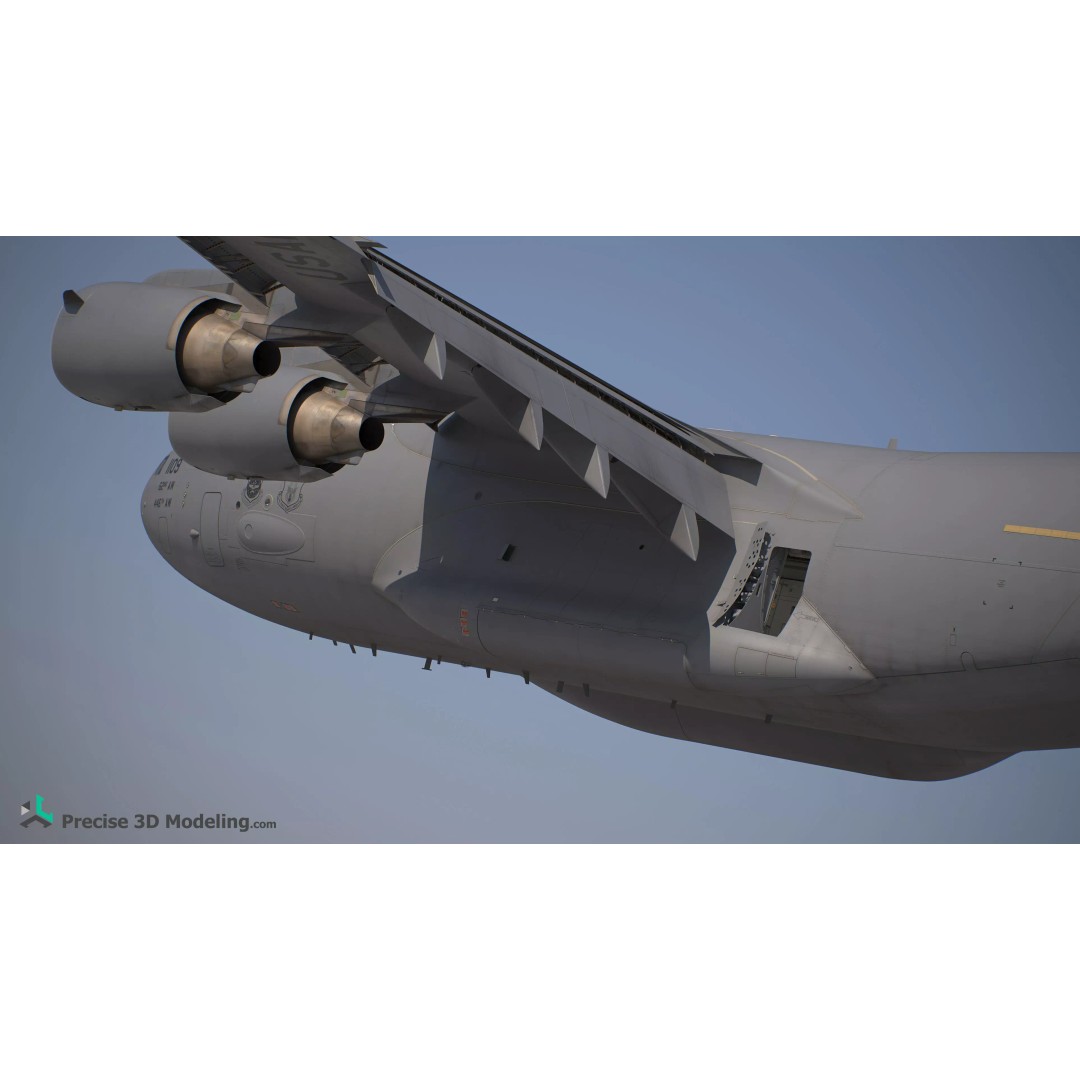 C-17 Globemaster III 3D Model – Ultra Detailed Military Transport Aircraft, FBX - View 12