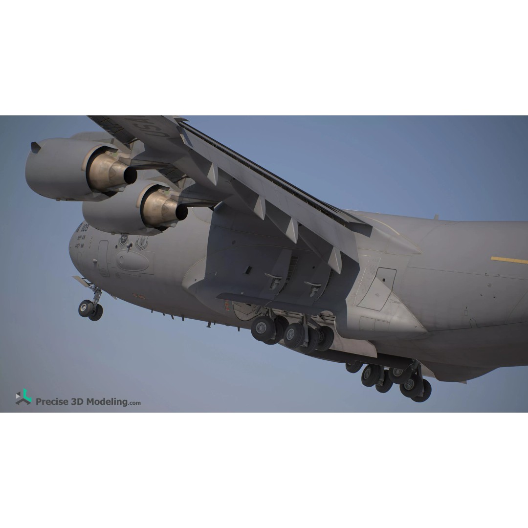 C-17 Globemaster III 3D Model – Ultra Detailed Military Transport Aircraft, FBX - View 13