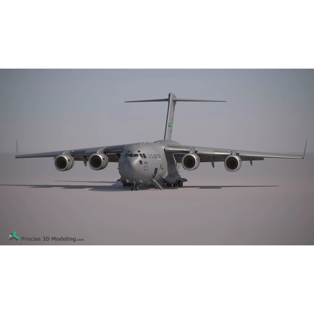 C-17 Globemaster III 3D Model – Ultra Detailed Military Transport Aircraft, FBX - View 16