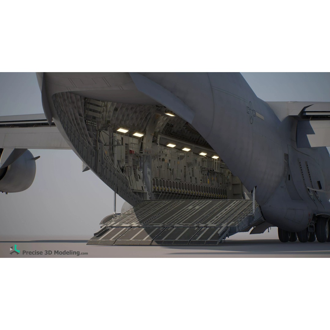 C-17 Globemaster III 3D Model – Ultra Detailed Military Transport Aircraft, FBX - View 24