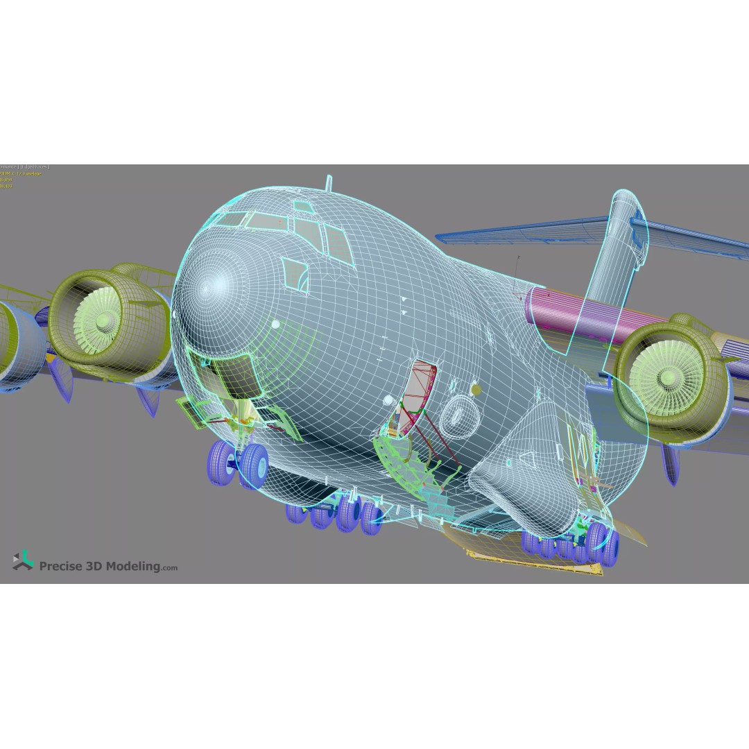 C-17 Globemaster III 3D Model – Ultra Detailed Military Transport Aircraft, FBX - View 33