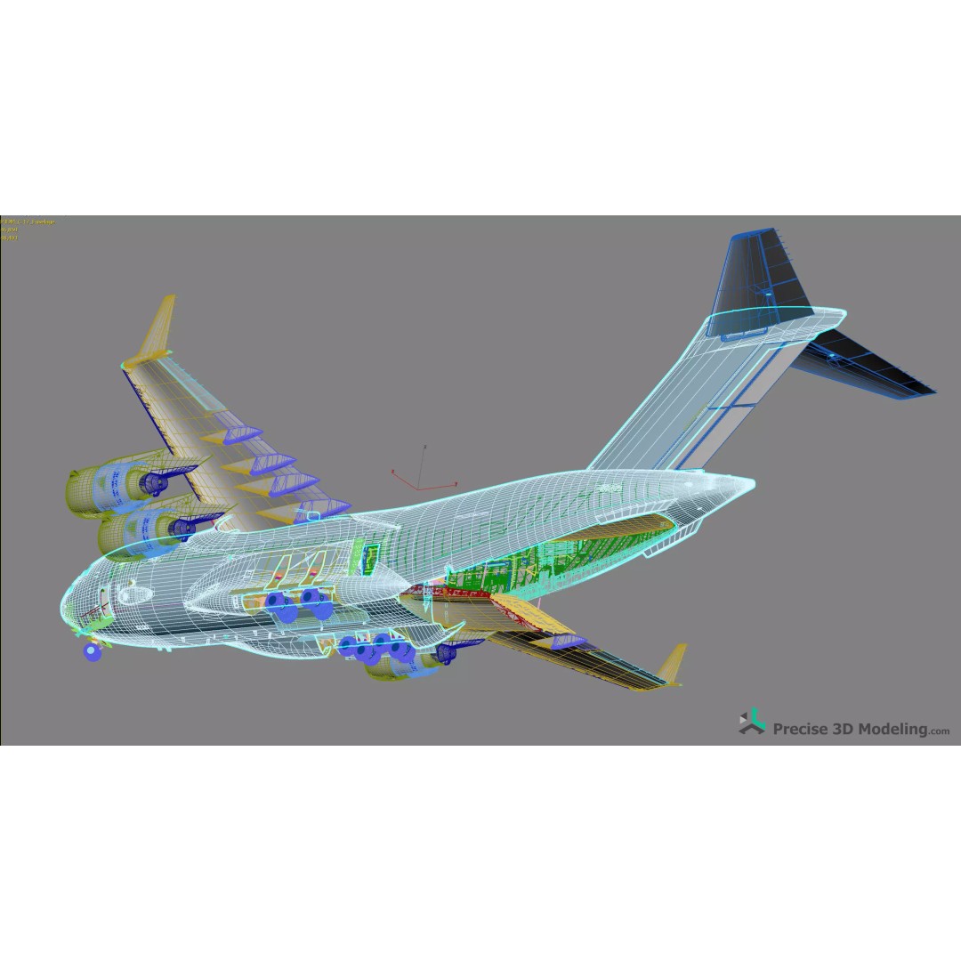 C-17 Globemaster III 3D Model – Ultra Detailed Military Transport Aircraft, FBX - View 34