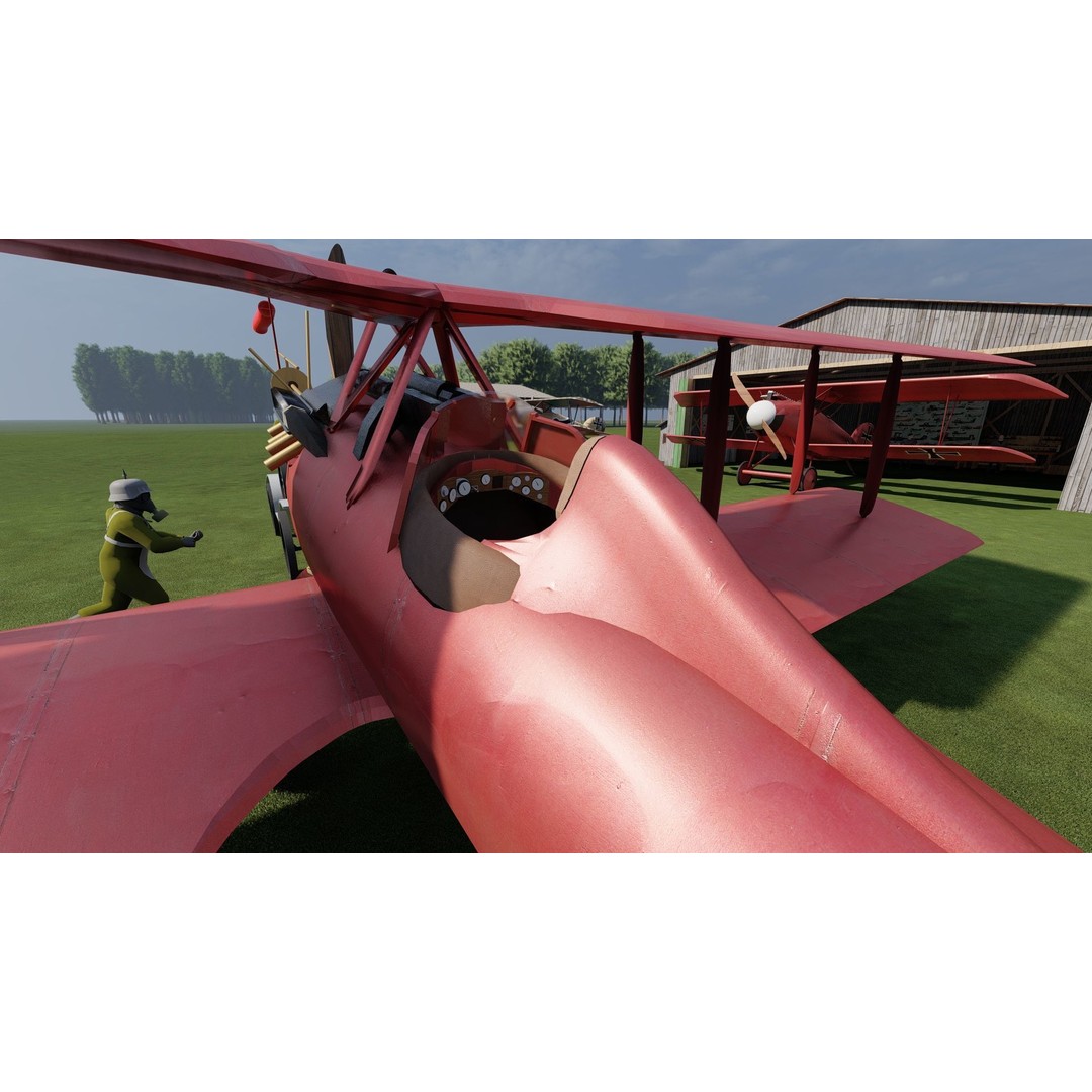 WW1 Airport 3D Model – Detailed Historic Scene, SketchUp, FBX - View 13