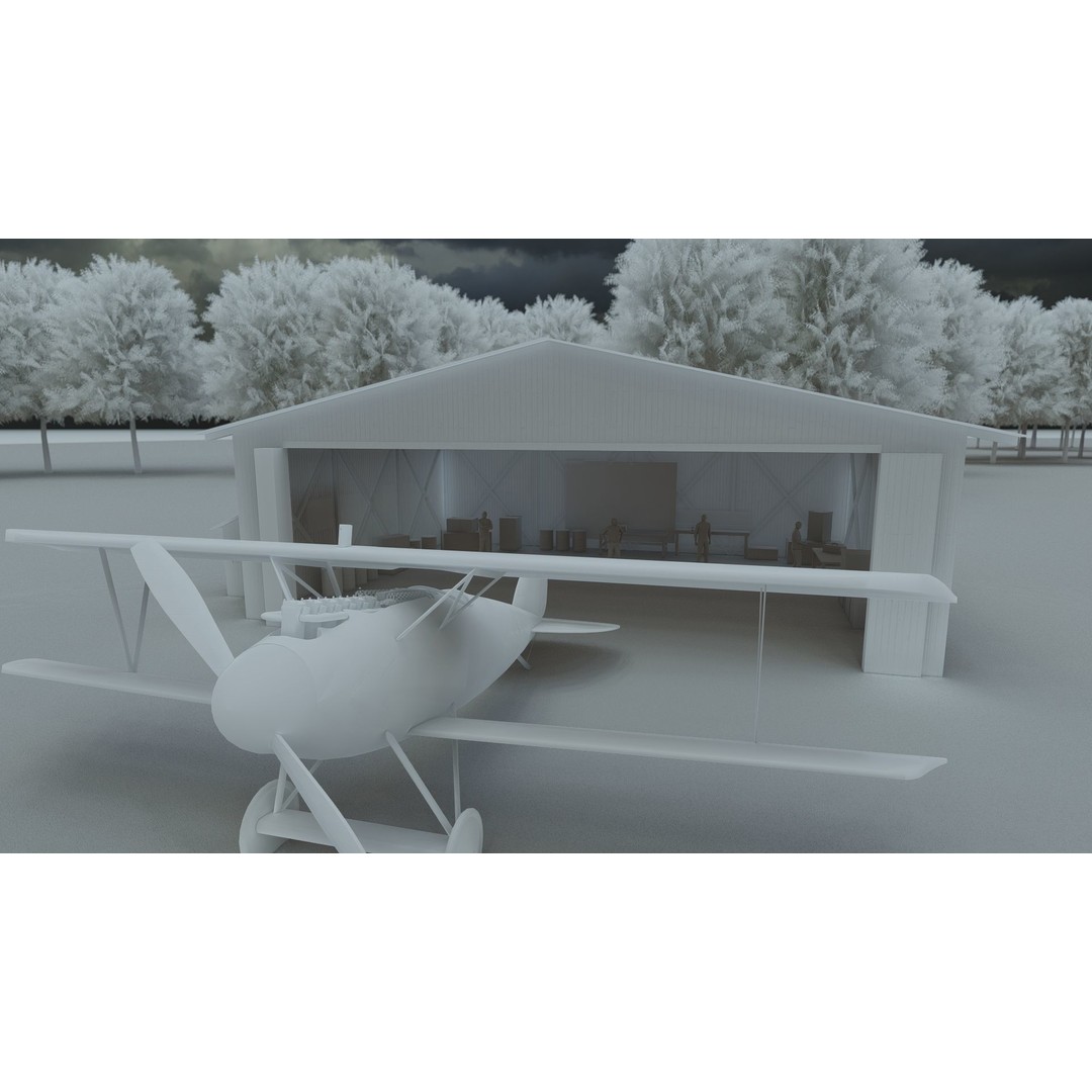 WW1 Airport 3D Model – Detailed Historic Scene, SketchUp, FBX - View 27