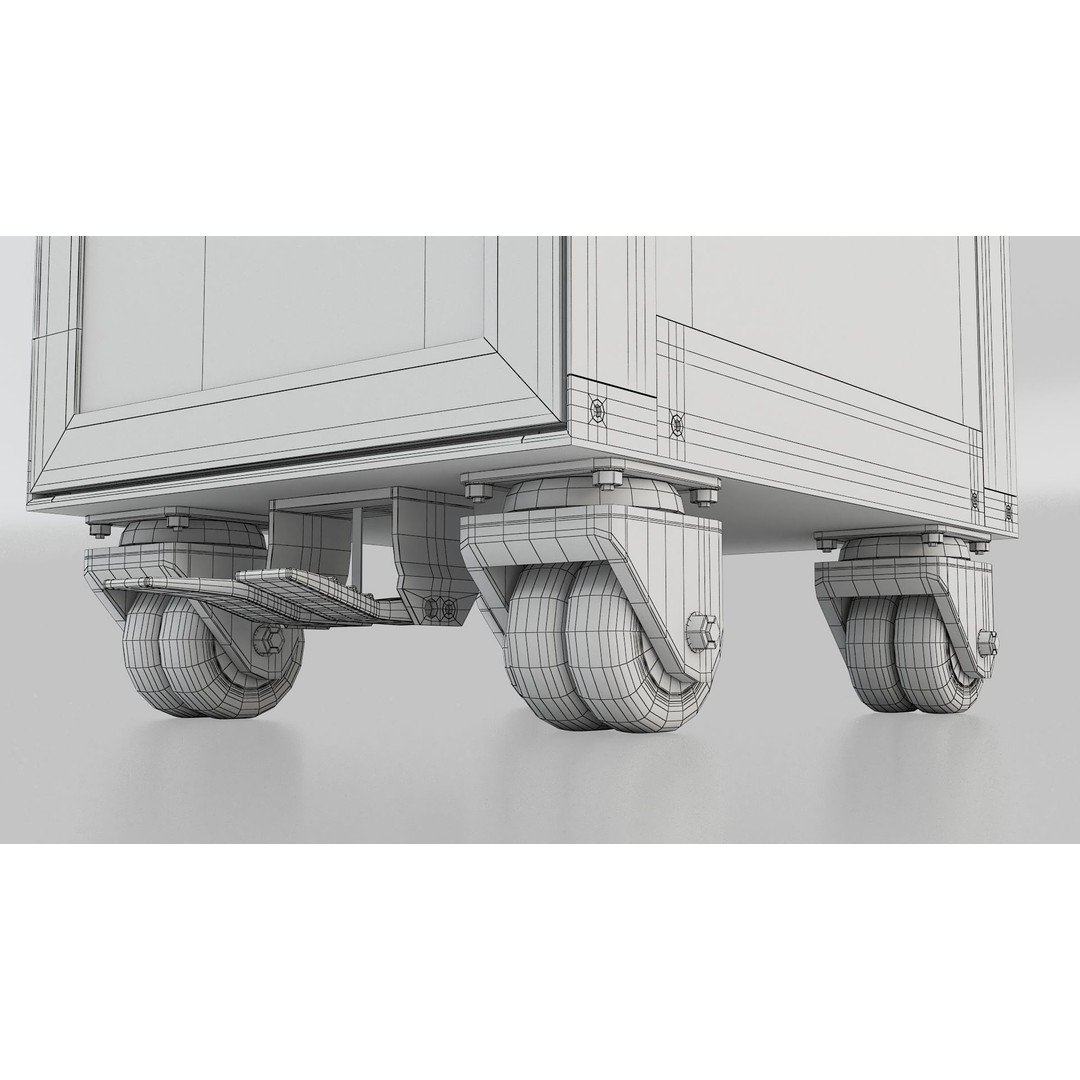 Bordbar Airline Trolley 3D Model – High Poly Animated Asset, FBX - View 11