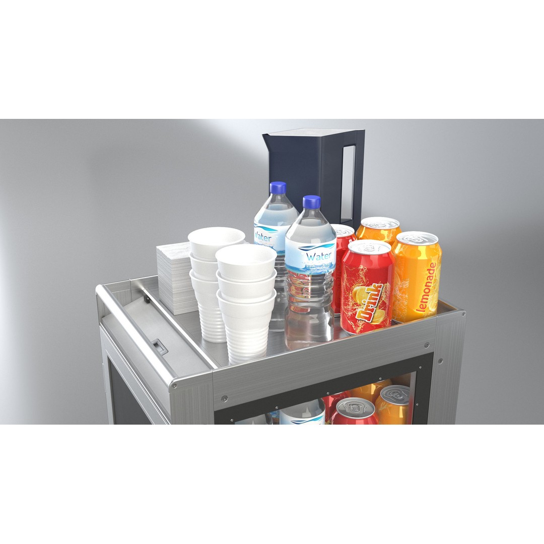 Bordbar Airline Trolley 3D Model – High Poly Animated Asset, FBX - View 15