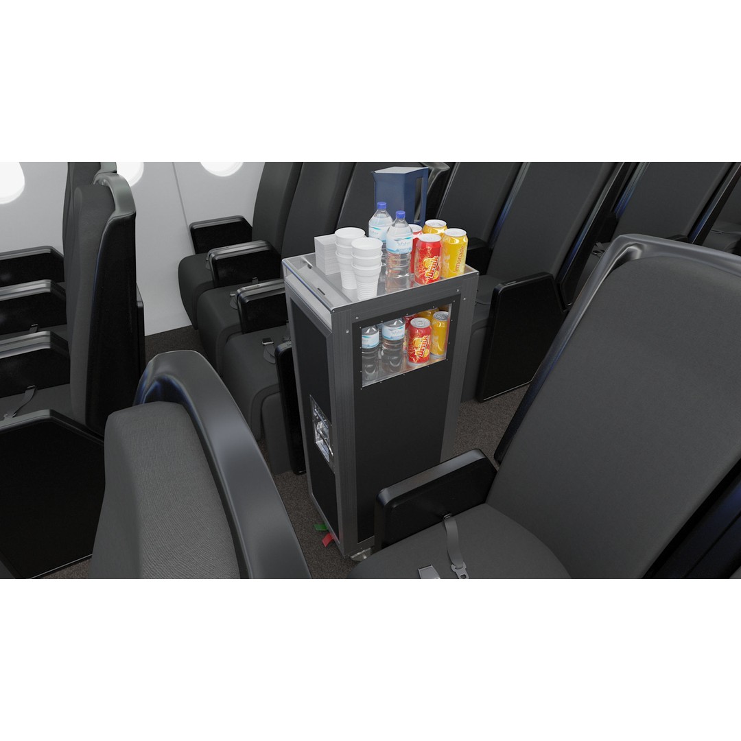 Bordbar Airline Trolley 3D Model – High Poly Animated Asset, FBX - View 7