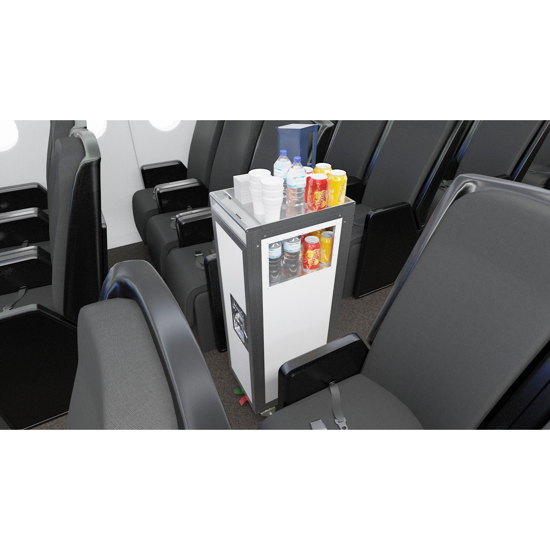 Bordbar Airline Trolley 3D Model – High Poly Animated Asset, FBX - View 8