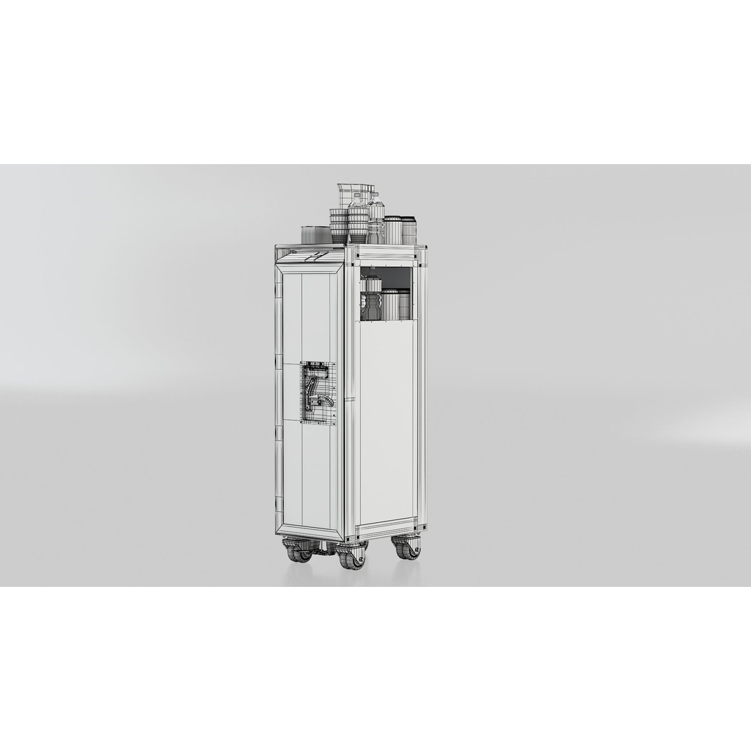 Bordbar Airline Trolley 3D Model – High Poly Animated Asset, FBX - View 9