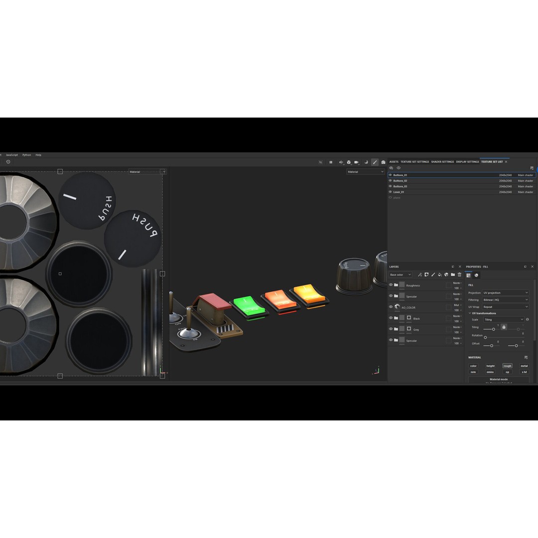 Control Panel Set 3D Model – Low Poly Game Asset, FBX, Blender - View 11