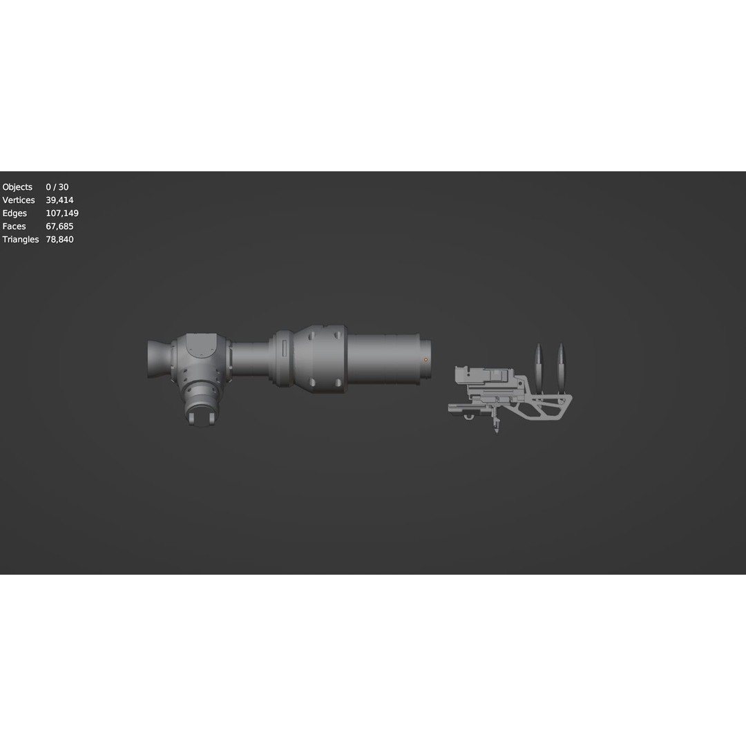 Steampunk Spyglass 3D Model – High Poly PBR Asset, FBX, OBJ - View 11