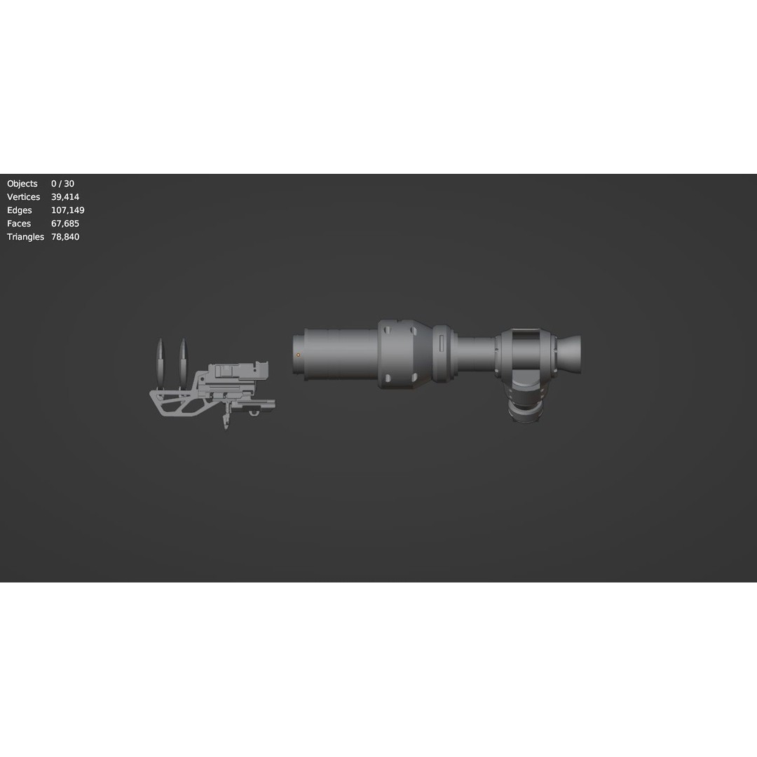 Steampunk Spyglass 3D Model – High Poly PBR Asset, FBX, OBJ - View 16
