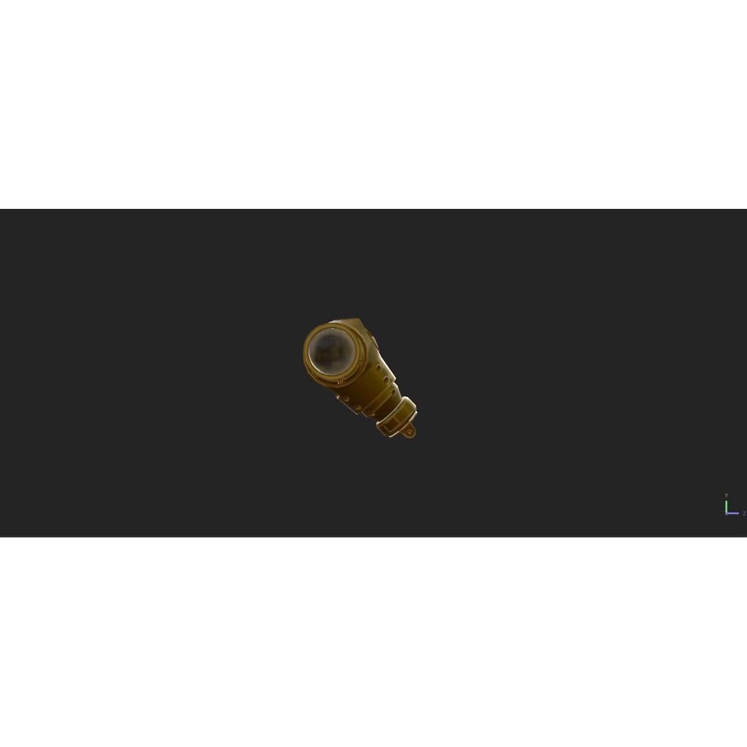Steampunk Spyglass 3D Model – High Poly PBR Asset, FBX, OBJ - View 8