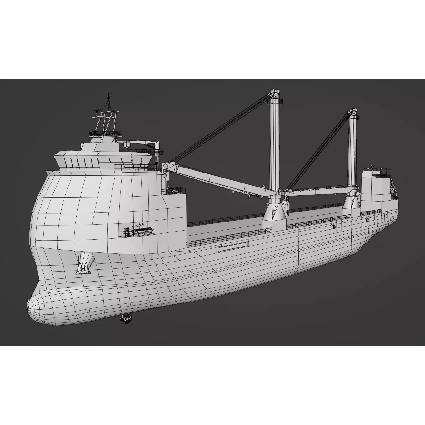Multipurpose Heavy Lift Vessel BROUWERSGRACHT - Low-Poly 3D Model