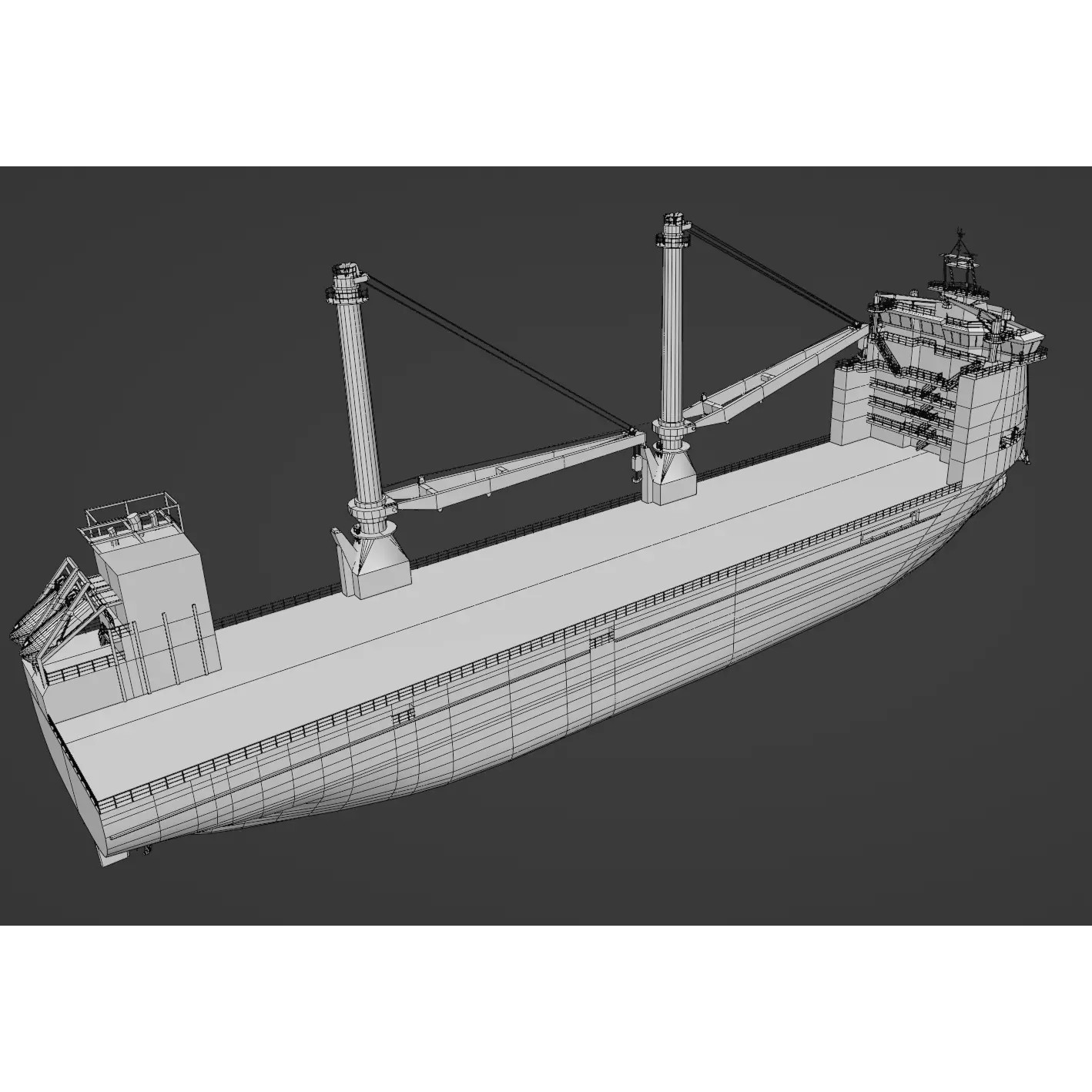 Multipurpose Heavy Lift Vessel BROUWERSGRACHT - Low-Poly 3D Model - View 15