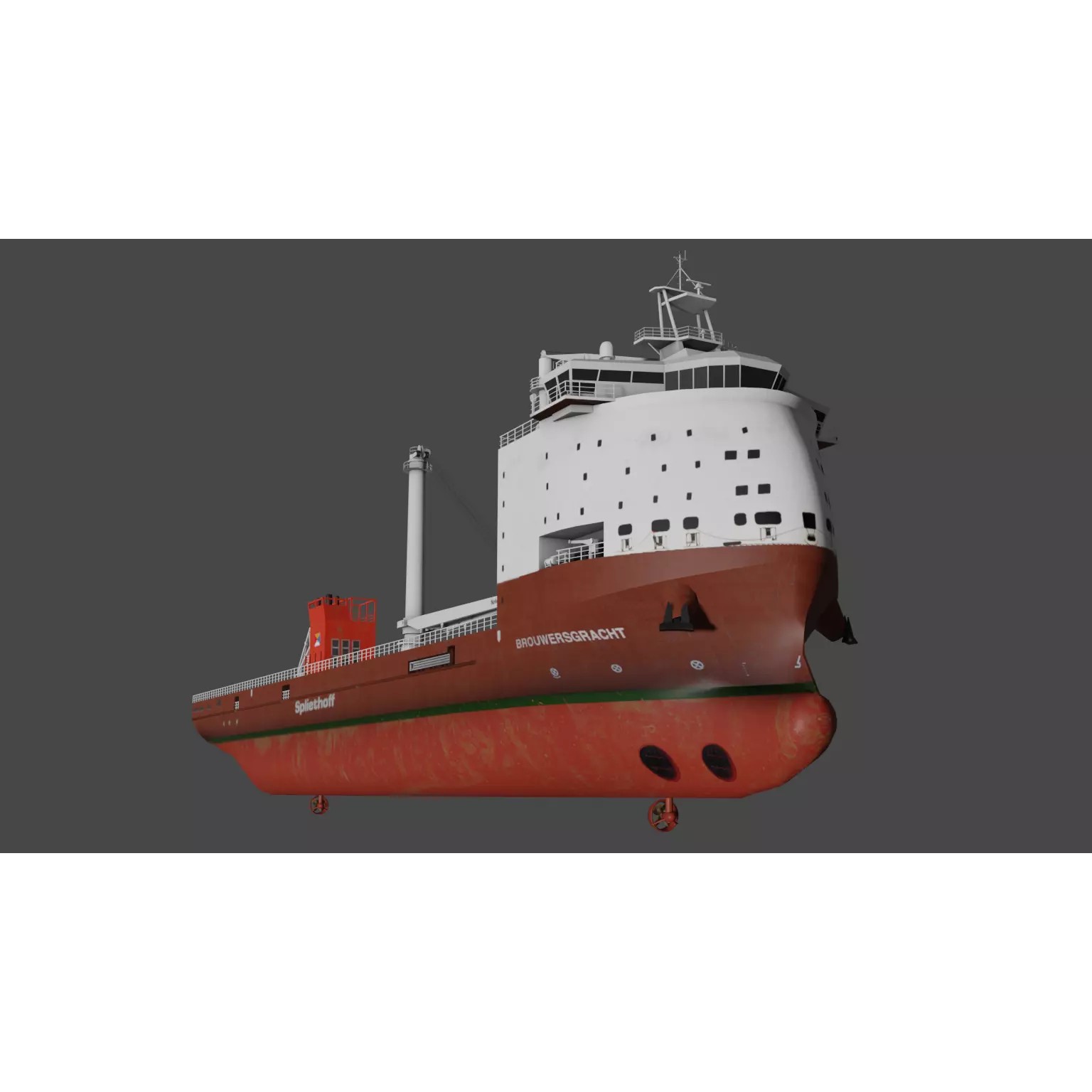 Multipurpose Heavy Lift Vessel BROUWERSGRACHT - Low-Poly 3D Model - View 4
