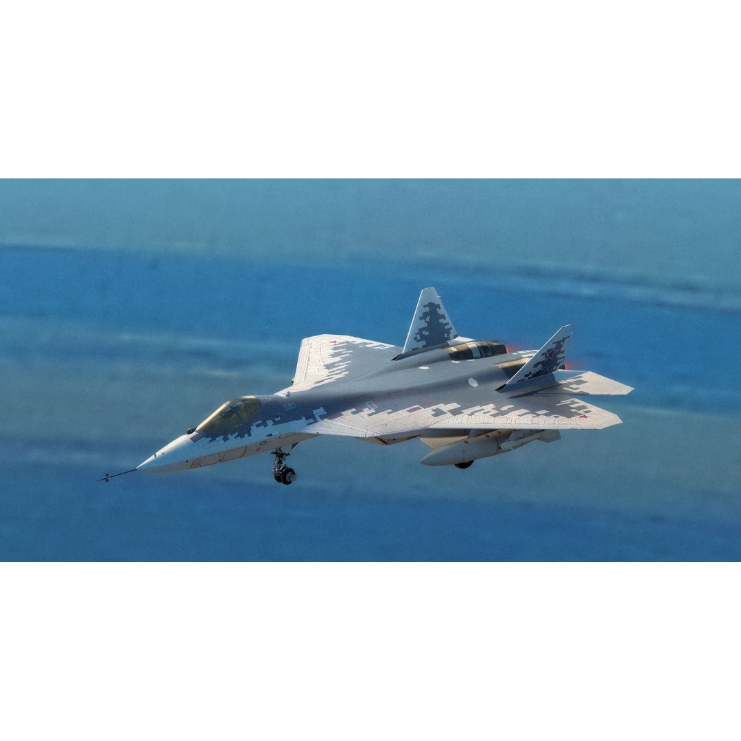 SU57 Felon 3D Model – Low Poly Fully Rigged Jet with High Res Textures - View 20