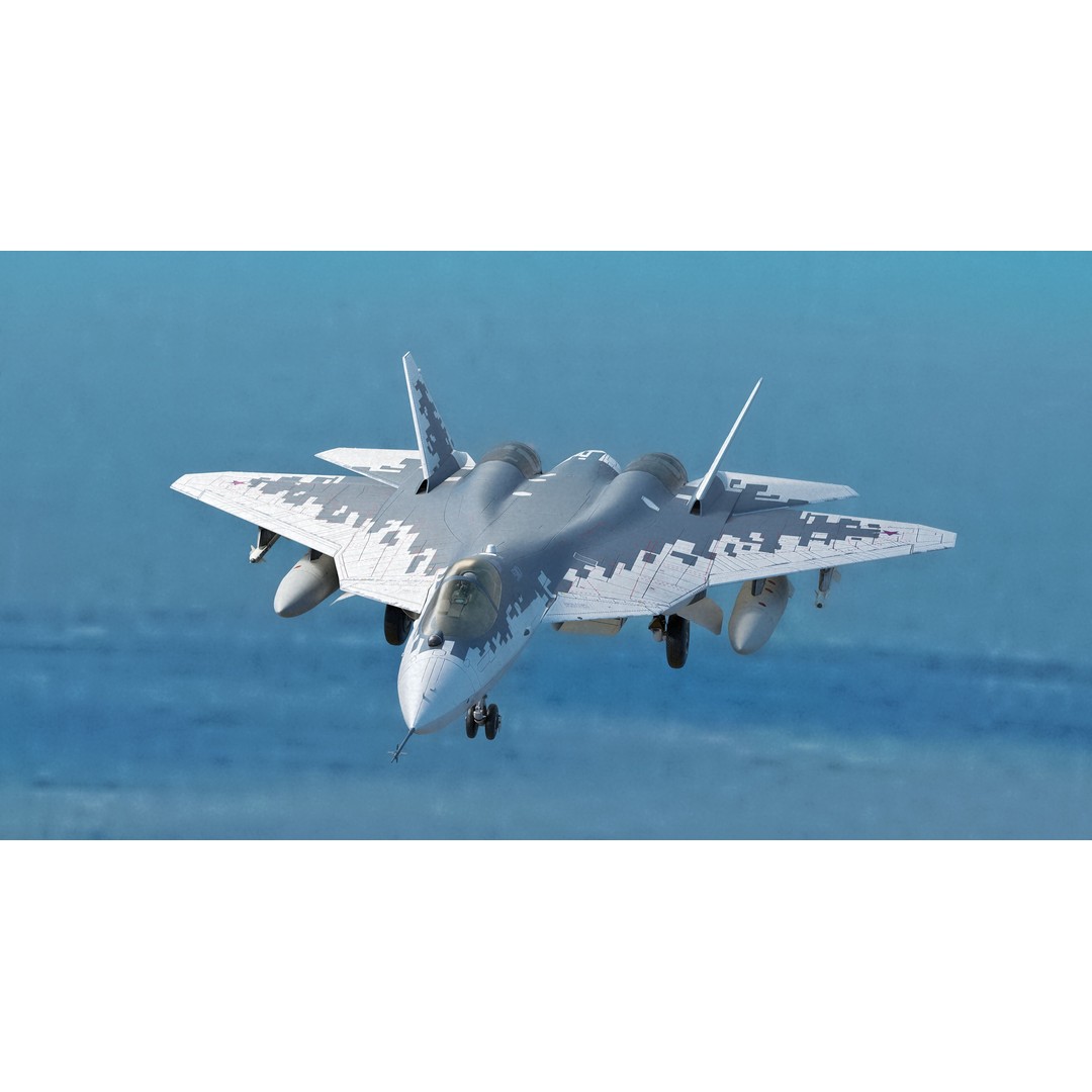 SU57 Felon 3D Model – Low Poly Fully Rigged Jet with High Res Textures - View 21
