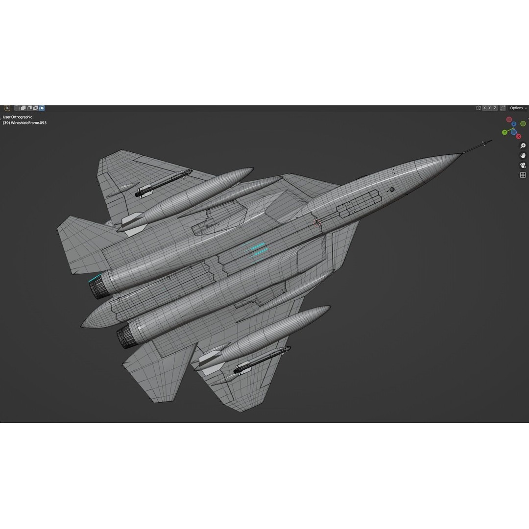SU57 Felon 3D Model – Low Poly Fully Rigged Jet with High Res Textures - View 27