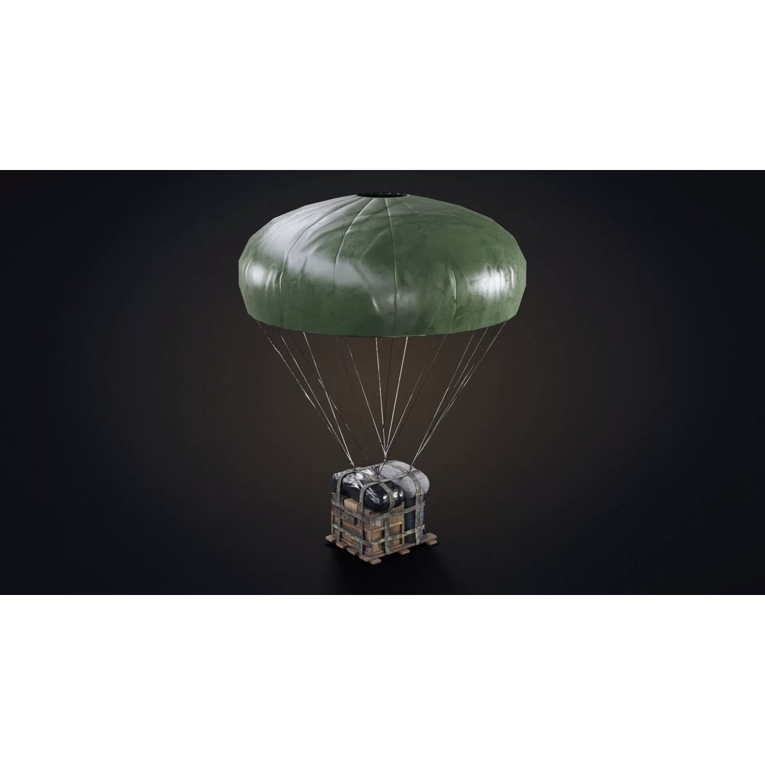 Air Drop 3D Model – Low Poly Game Asset with PBR Textures - View 3