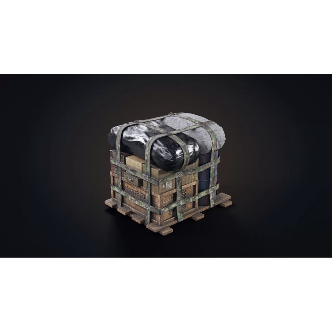 Air Drop 3D Model – Low Poly Game Asset with PBR Textures - View 5