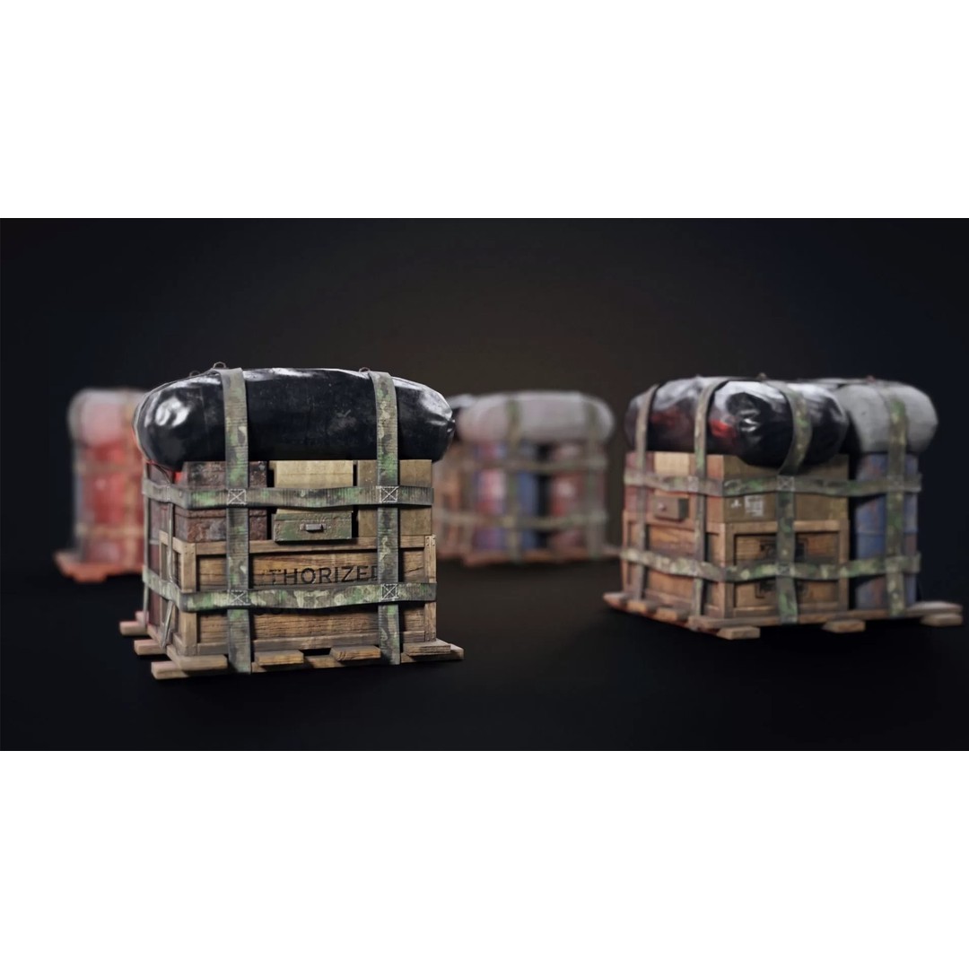 Air Drop 3D Model – Low Poly Game Asset with PBR Textures - View 6