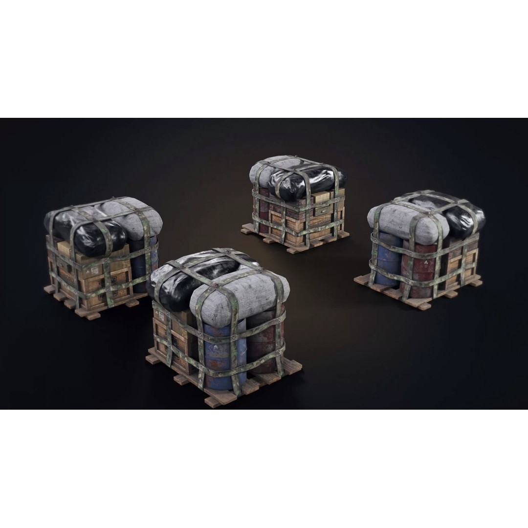 Air Drop 3D Model – Low Poly Game Asset with PBR Textures - View 7