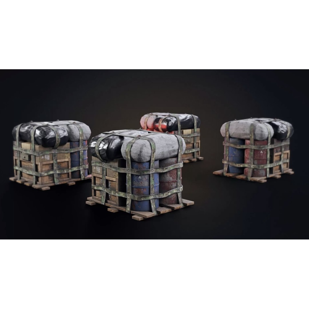 Air Drop 3D Model – Low Poly Game Asset with PBR Textures - View 8