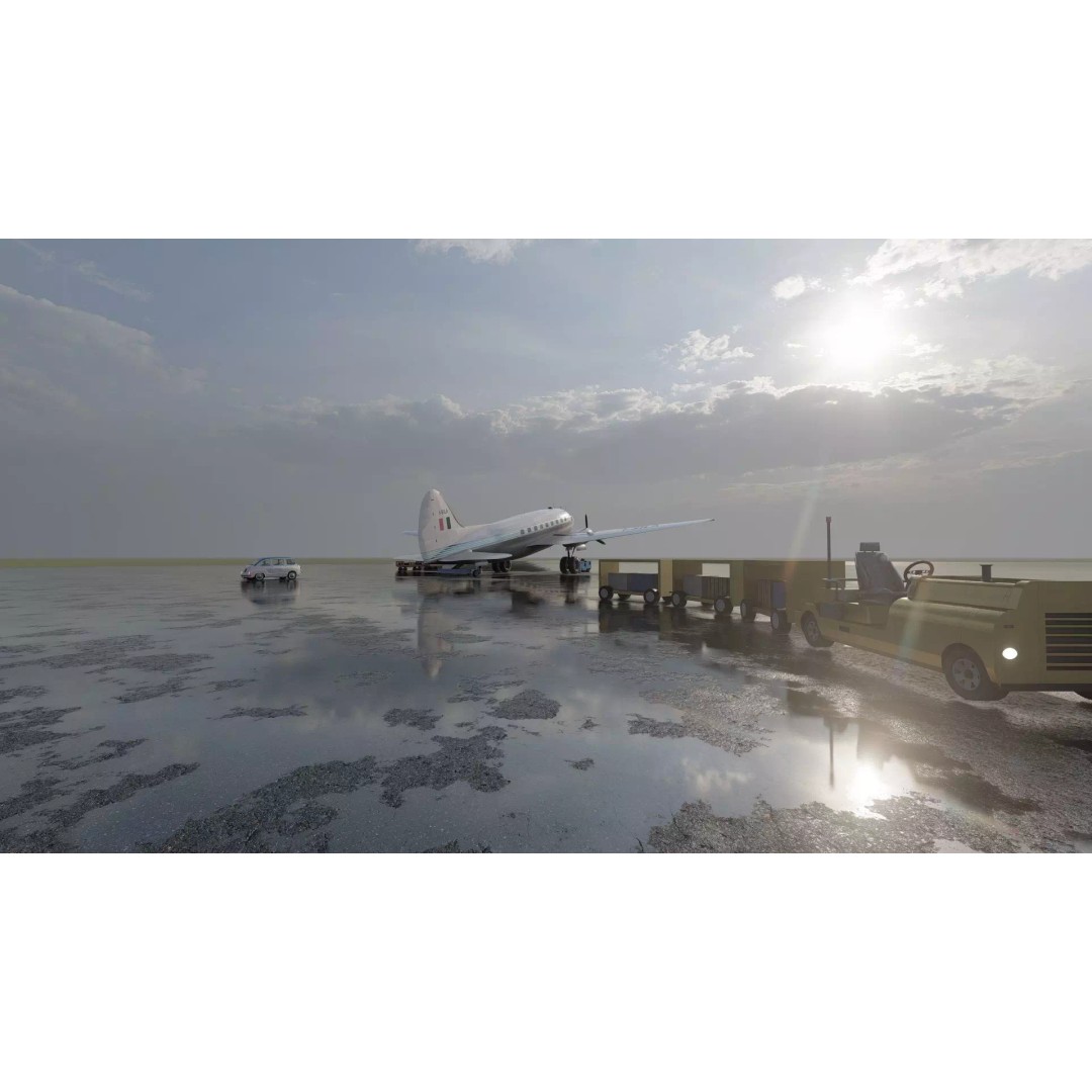 Curtiss C-46 Commando 3D Model – Detailed Aircraft Interior & Exterior - View 12
