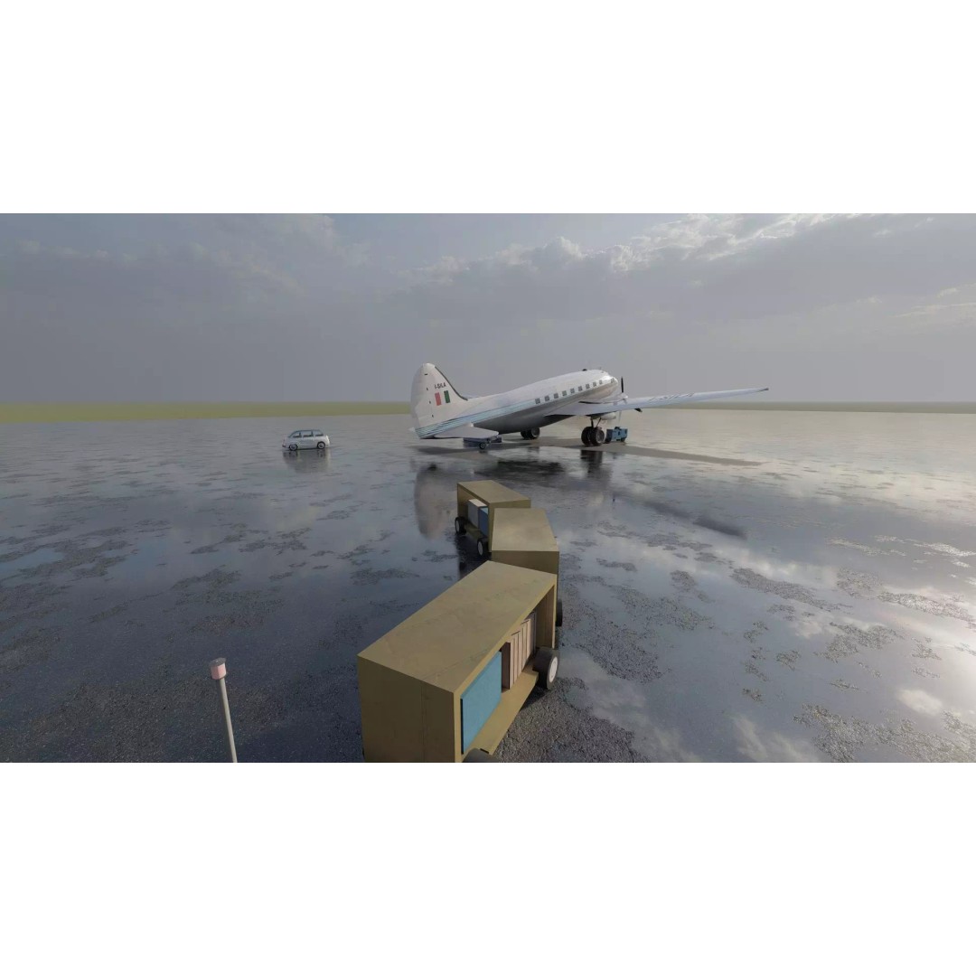 Curtiss C-46 Commando 3D Model – Detailed Aircraft Interior & Exterior - View 13