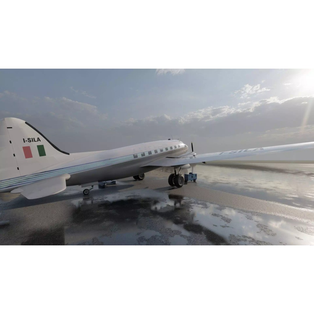 Curtiss C-46 Commando 3D Model – Detailed Aircraft Interior & Exterior - View 14