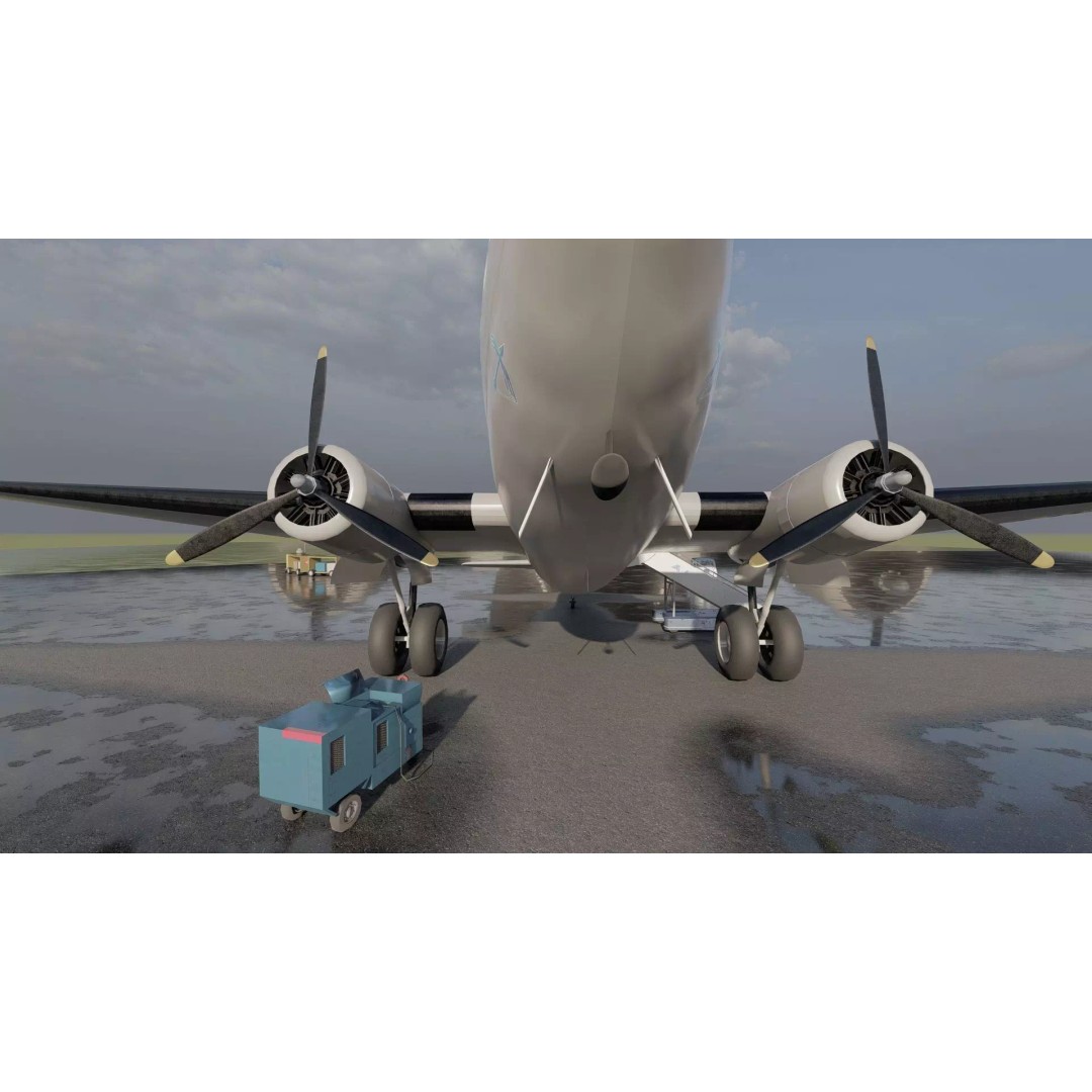 Curtiss C-46 Commando 3D Model – Detailed Aircraft Interior & Exterior - View 18