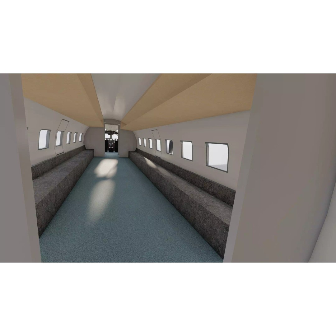 Curtiss C-46 Commando 3D Model – Detailed Aircraft Interior & Exterior - View 27