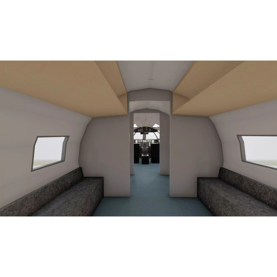 Curtiss C-46 Commando 3D Model – Detailed Aircraft Interior & Exterior - View 28