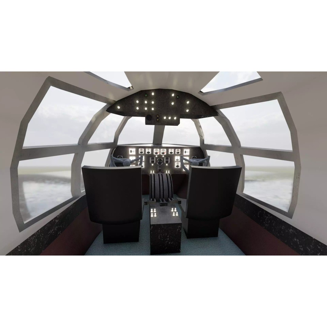 Curtiss C-46 Commando 3D Model – Detailed Aircraft Interior & Exterior - View 29