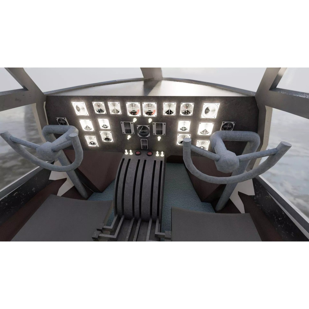 Curtiss C-46 Commando 3D Model – Detailed Aircraft Interior & Exterior - View 30
