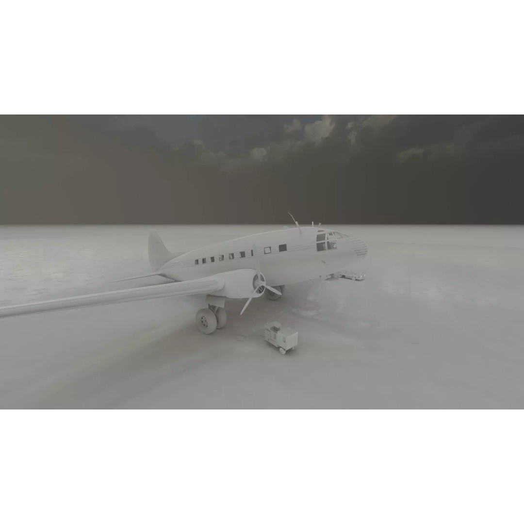 Curtiss C-46 Commando 3D Model – Detailed Aircraft Interior & Exterior - View 37