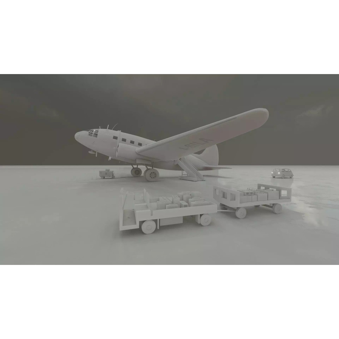Curtiss C-46 Commando 3D Model – Detailed Aircraft Interior & Exterior - View 40