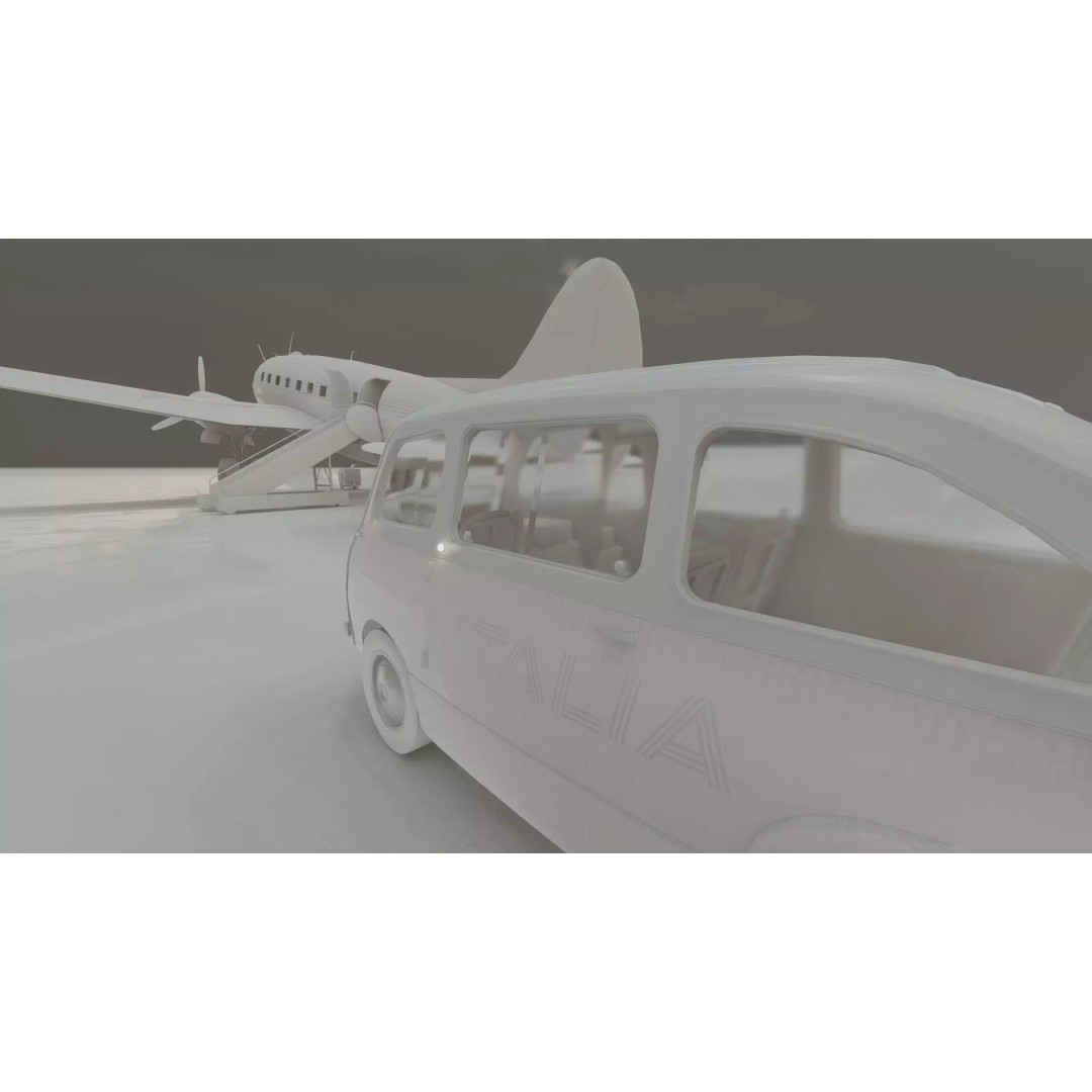 Curtiss C-46 Commando 3D Model – Detailed Aircraft Interior & Exterior - View 42