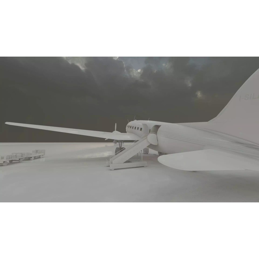 Curtiss C-46 Commando 3D Model – Detailed Aircraft Interior & Exterior - View 43