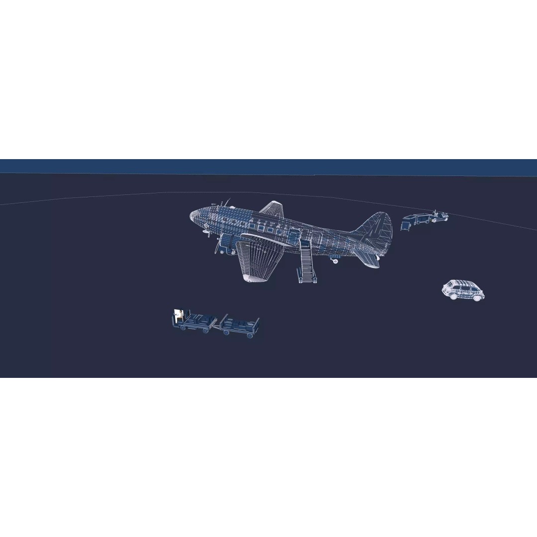 Curtiss C-46 Commando 3D Model – Detailed Aircraft Interior & Exterior - View 47