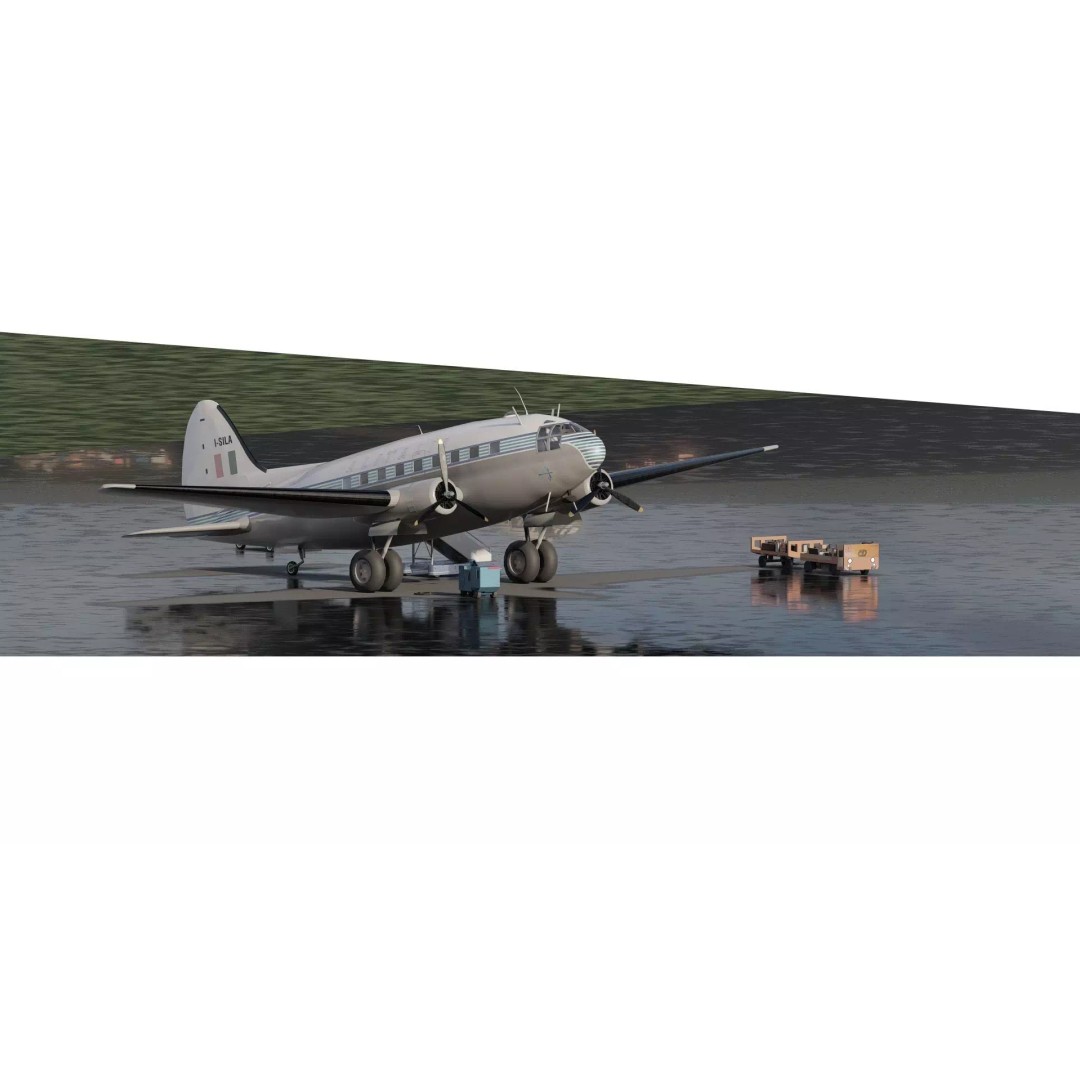 Curtiss C-46 Commando 3D Model – Detailed Aircraft Interior & Exterior - View 5
