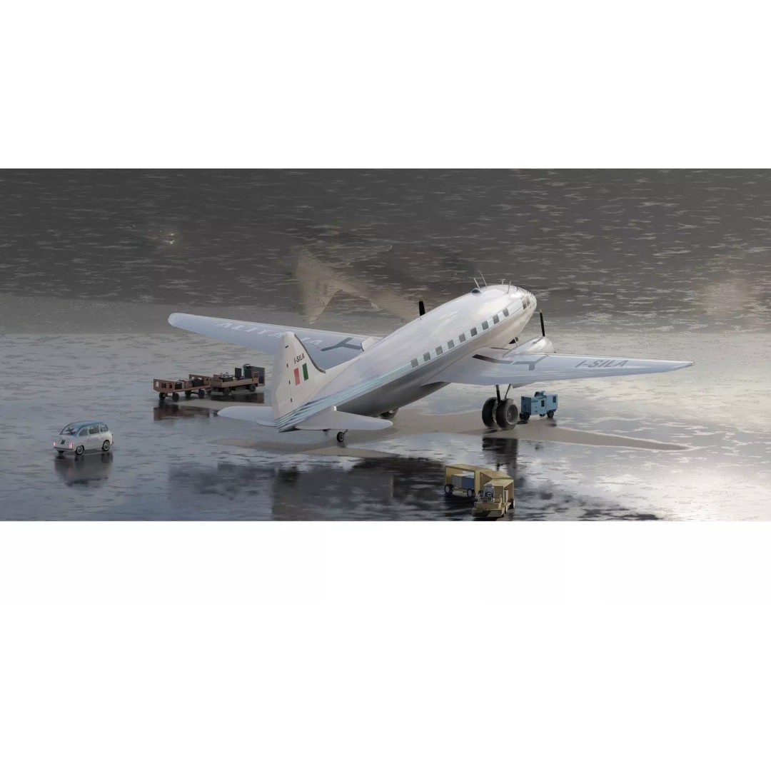 Curtiss C-46 Commando 3D Model – Detailed Aircraft Interior & Exterior - View 7