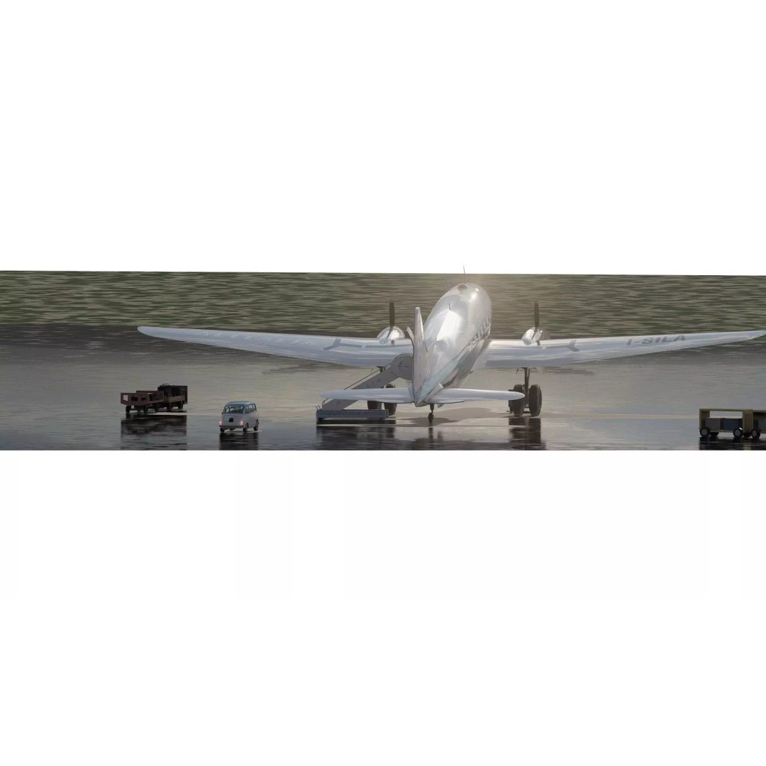 Curtiss C-46 Commando 3D Model – Detailed Aircraft Interior & Exterior - View 8