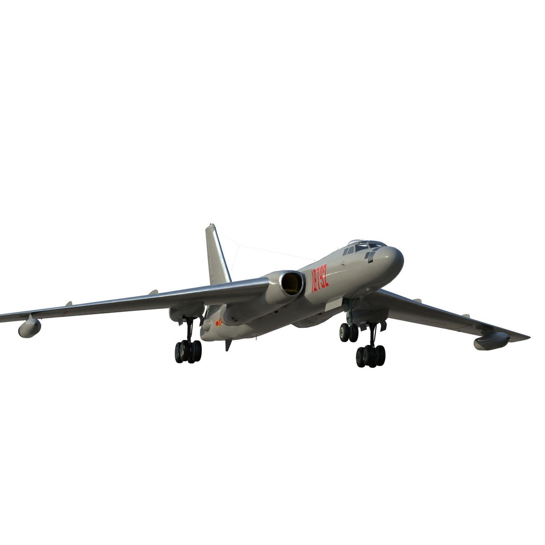 Xian H-6U 3D Model – Military Aircraft, FBX, PBR Textures - View 12