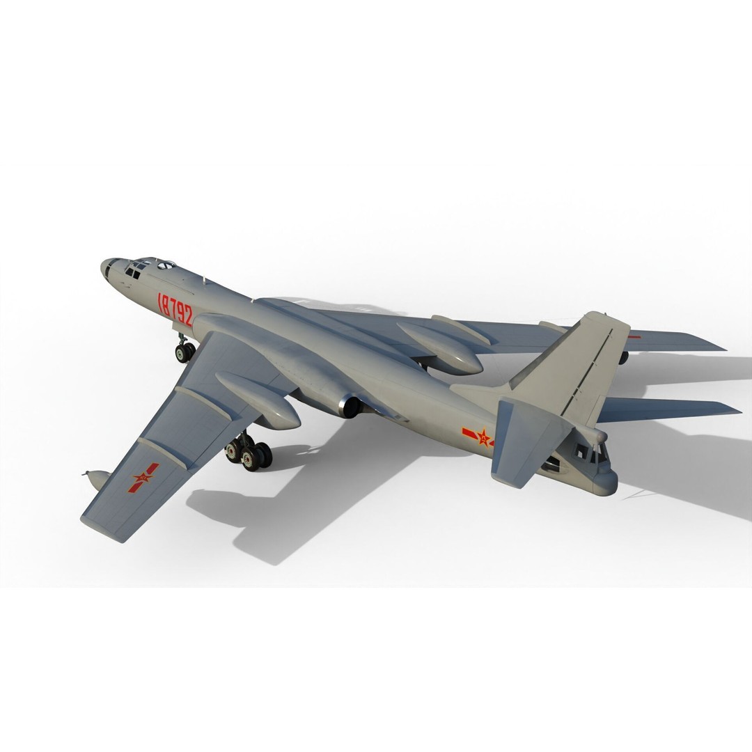 Xian H-6U 3D Model – Military Aircraft, FBX, PBR Textures - View 17