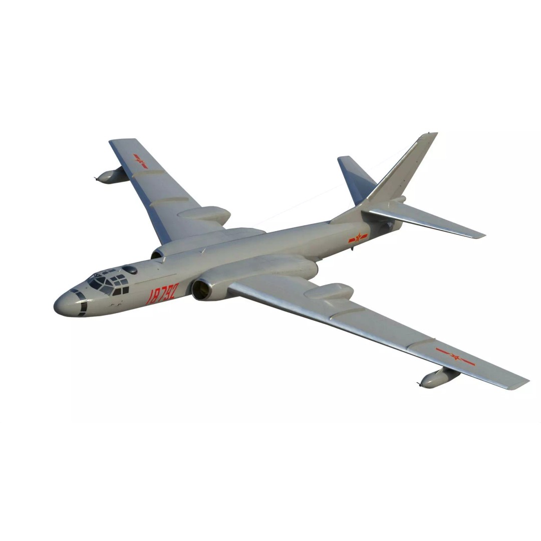 Xian H-6U 3D Model – Military Aircraft, FBX, PBR Textures - View 2