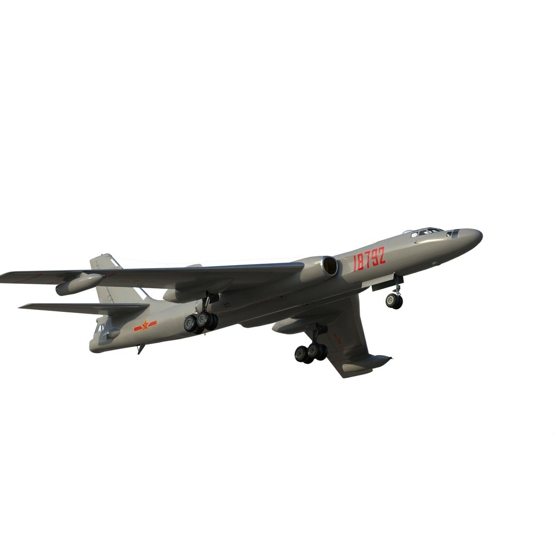 Xian H-6U 3D Model – Military Aircraft, FBX, PBR Textures - View 3